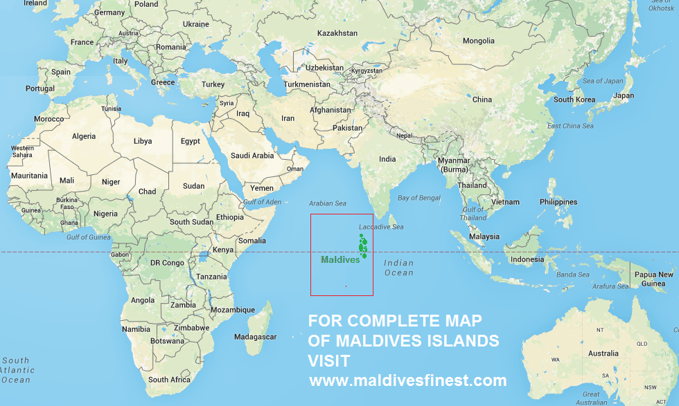 world map maldives