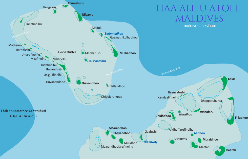 haa alifu atoll map