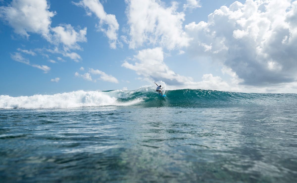 surfing in huvadhoo atoll