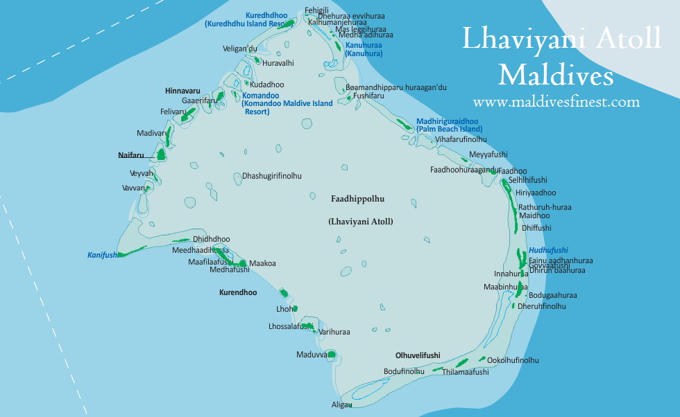 Контурная карта мальдивские острова