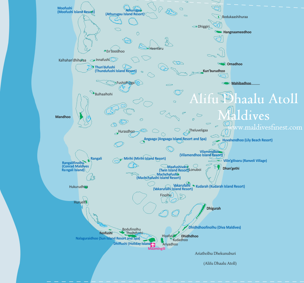 Maldives Map With Resorts, Airports and Local Islands 2023