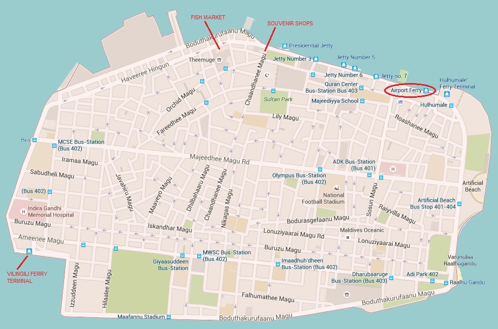 mappa di Male'