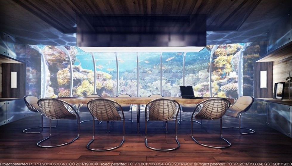 underwater hotel dining