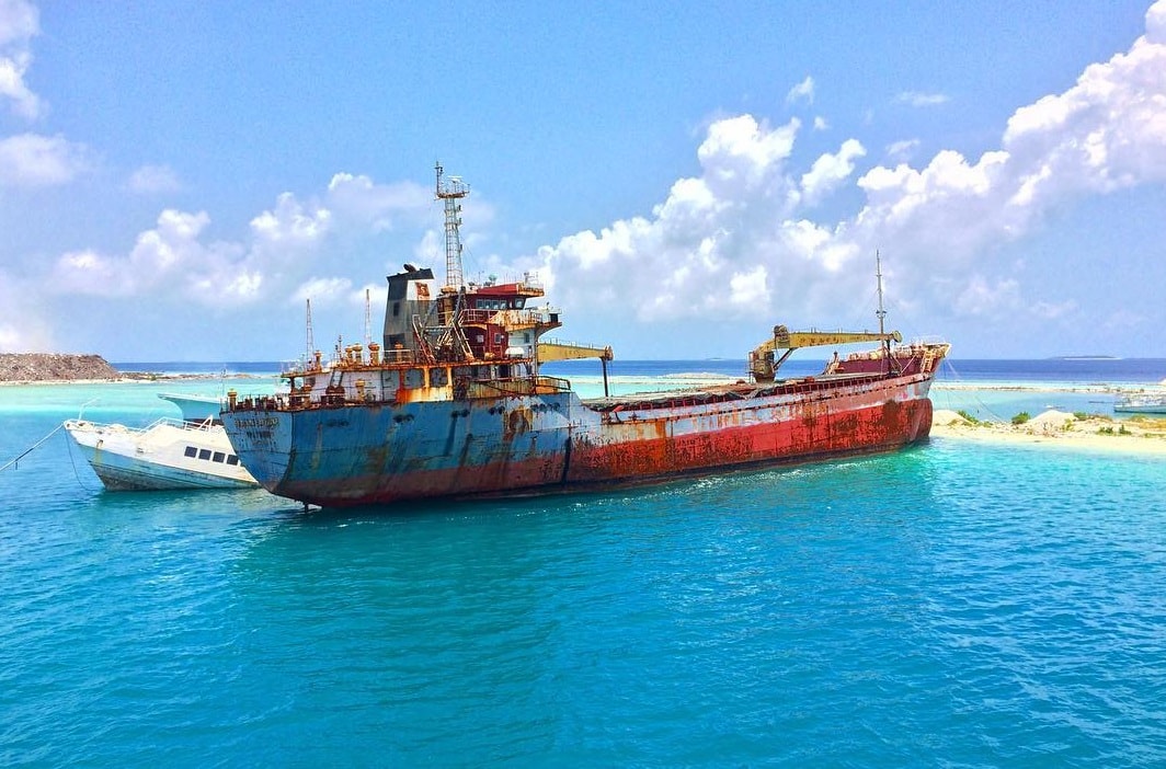 rusted boat