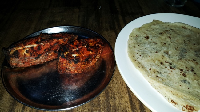 grilled fish chapatti