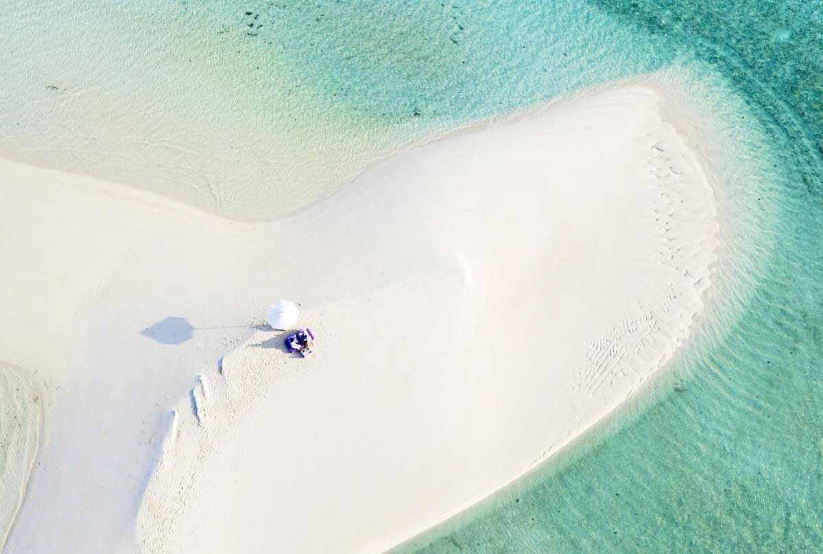 sandbank near soneva jani