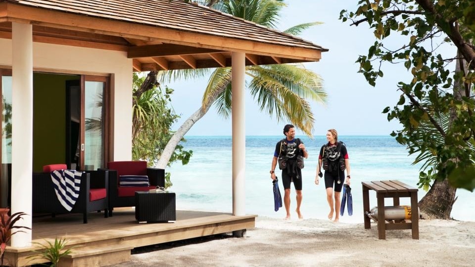 jacuzzi beach villa exterior