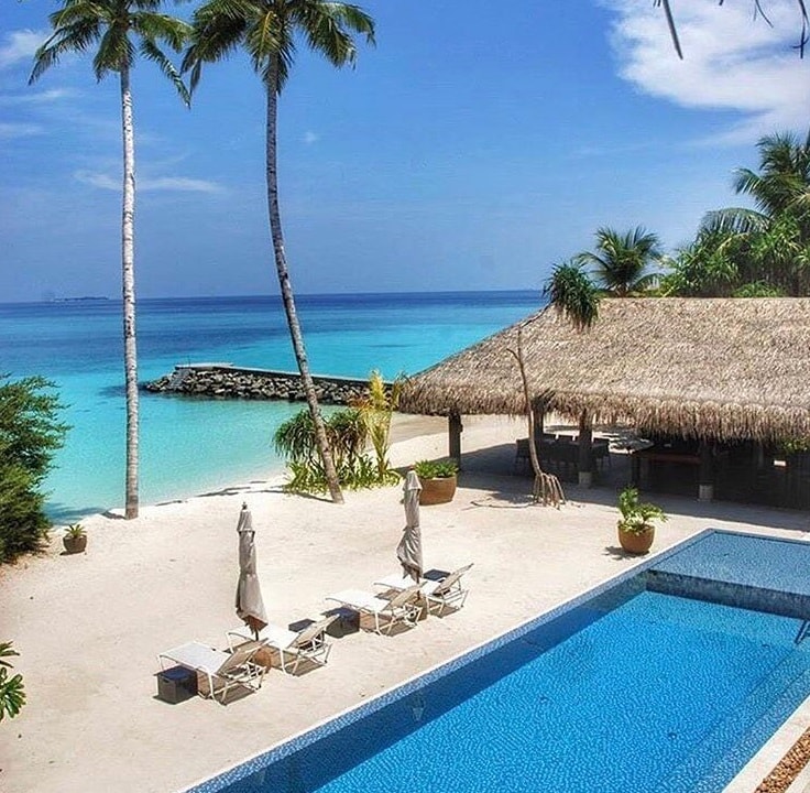 beach villa view