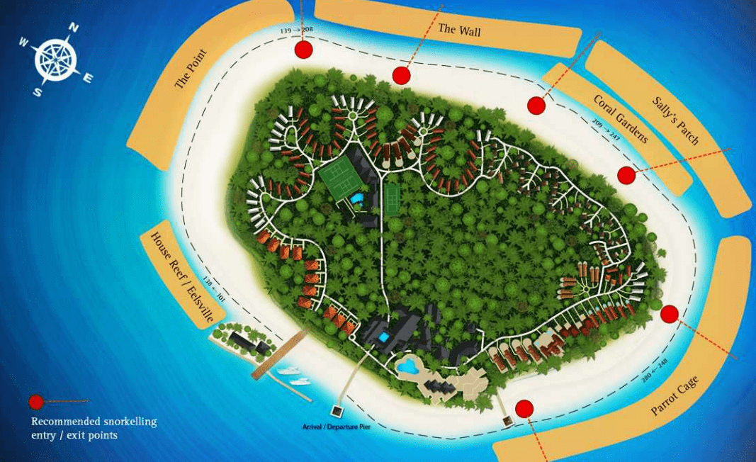 kurumba snorkel map