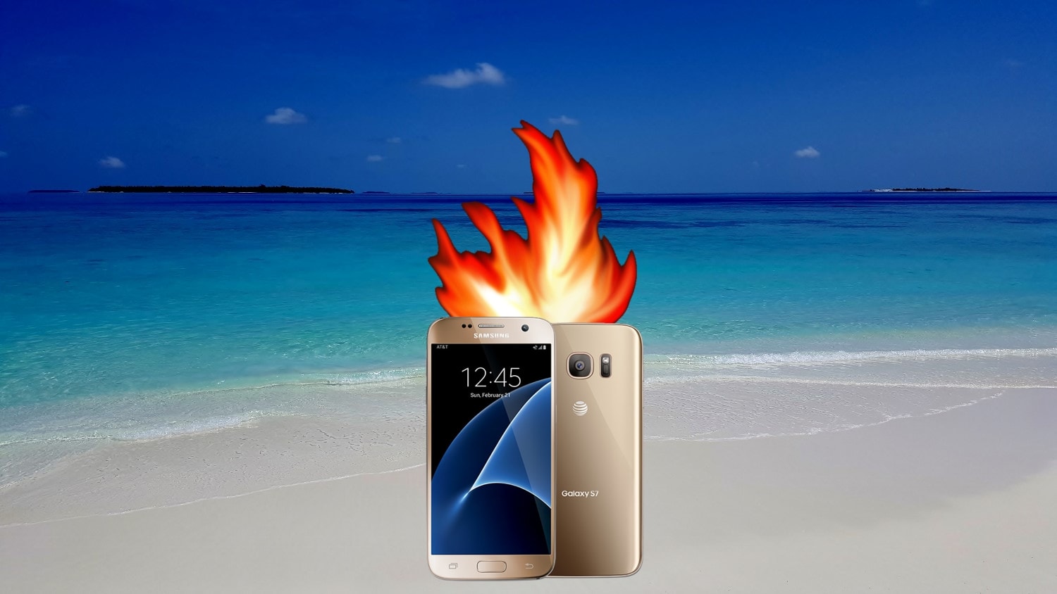 samsung galaxy s7 on fire