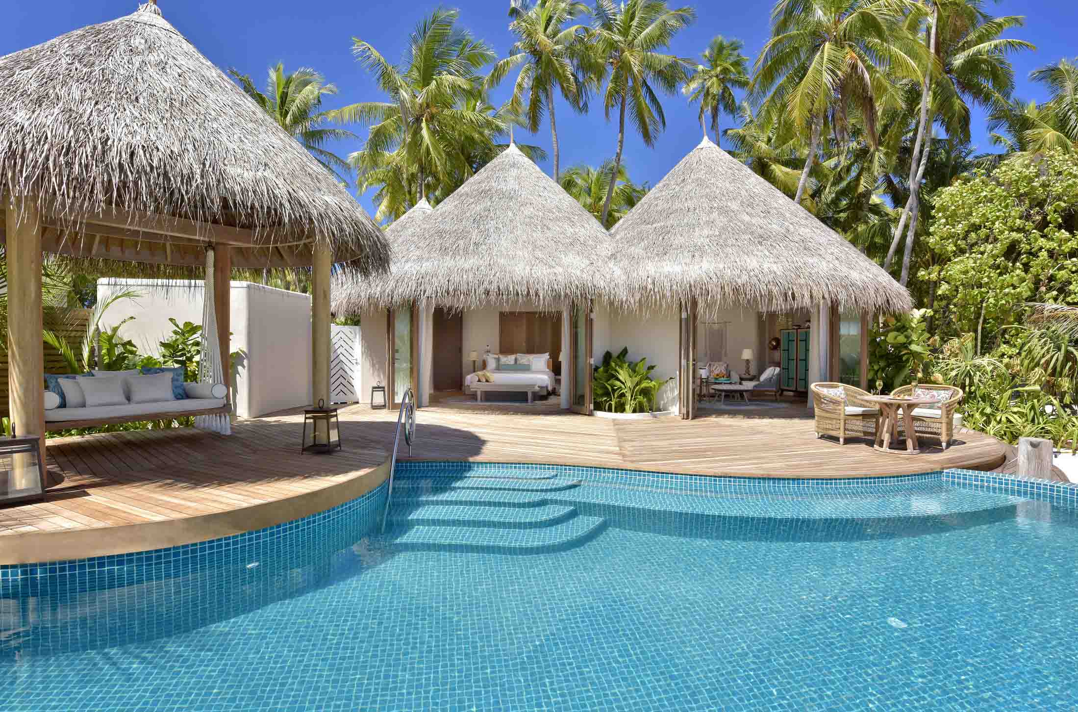 The Nautilus Maldives beach house exterior pool 2