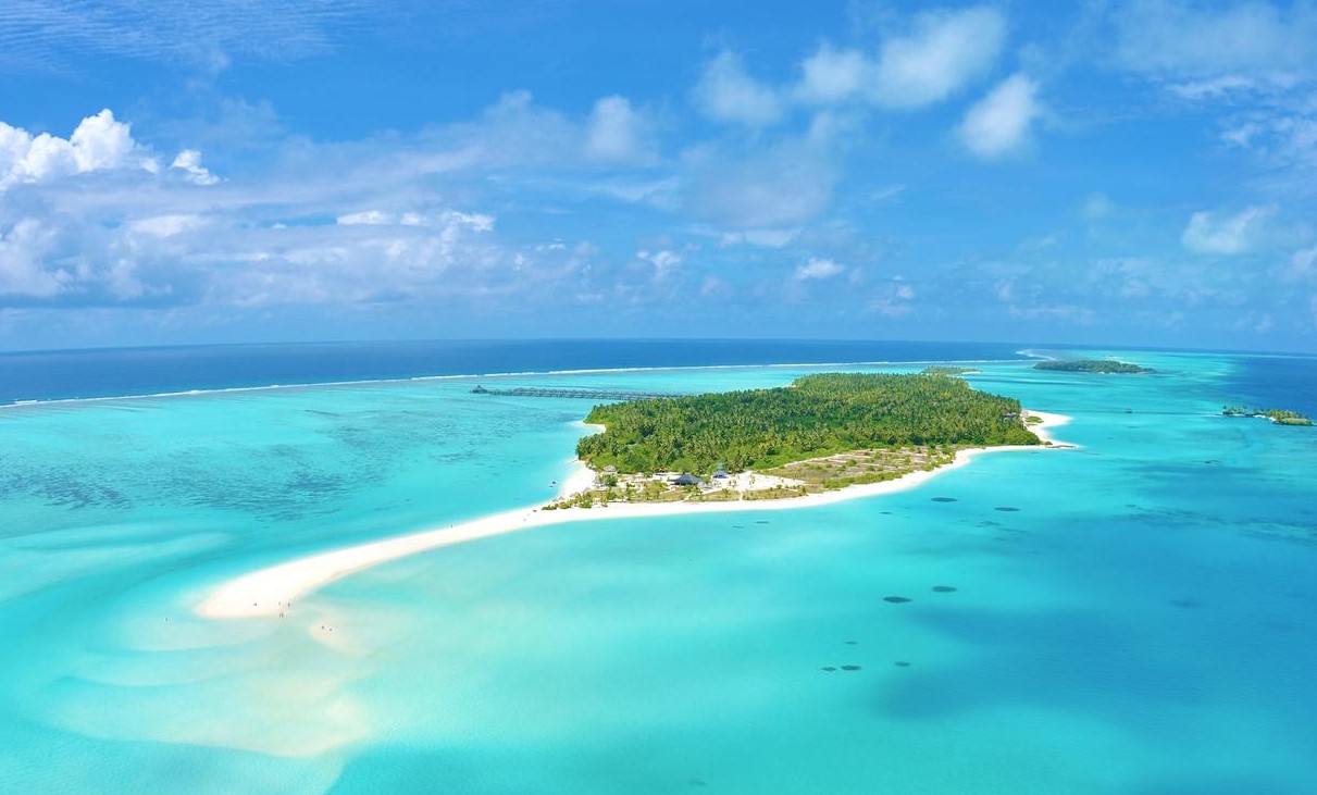 aerial view of sun island