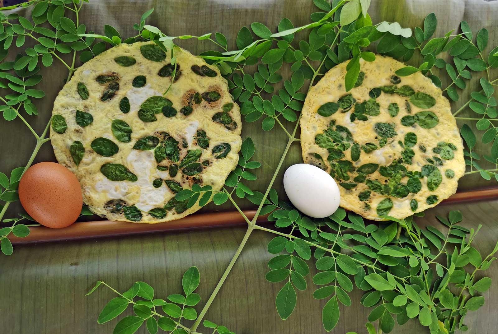 moringa leaf omelette